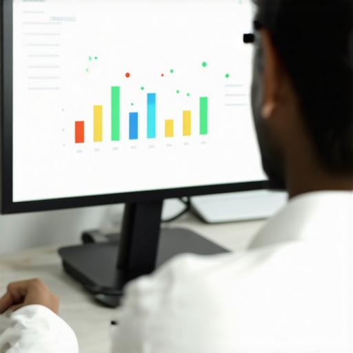 Business owner reviewing SEO and backlink audit reports