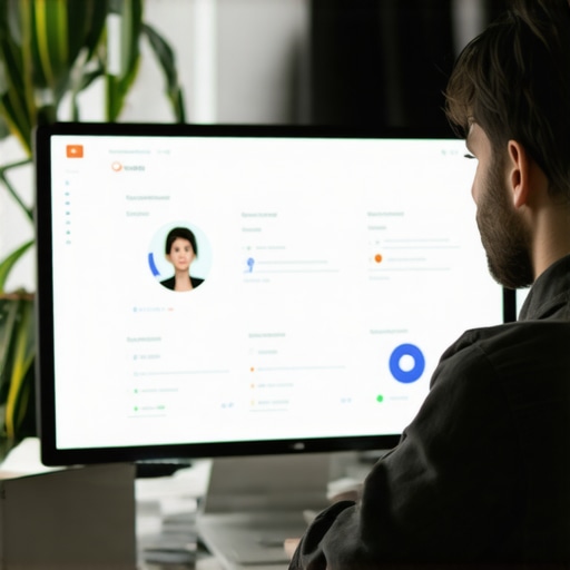 SEO analyst reviewing GMB signals on laptop.