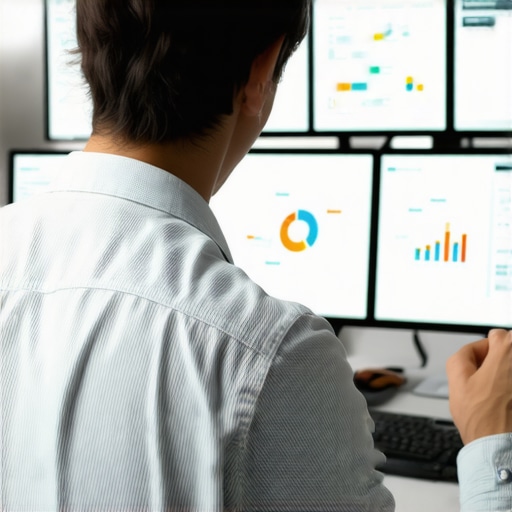 SEO analyst reviewing local SEO signals on digital dashboards