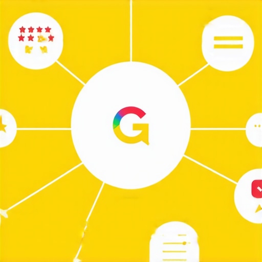 Illustrative diagram showing interconnected elements of GMB profile signals enhancing local SEO