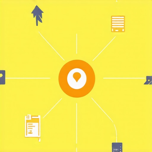 Diagram showing interconnected layers of technical SEO, AI, and community signals for local SEO