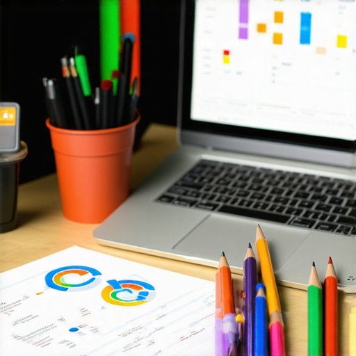 Business owner reviewing GMB profile with analytics tools