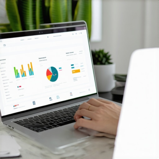 Business owner analyzing Google My Business profile with analytics