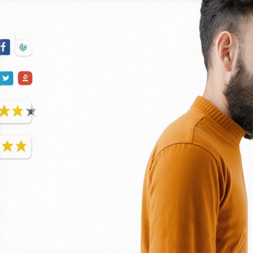 Business owner actively engaging with reviews and social media for local SEO success.