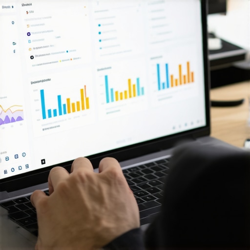 Person reviewing GMB and local SEO analytics on a computer