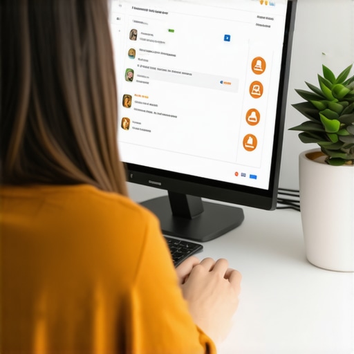 Person updating Google My Business profile on a laptop with checklists