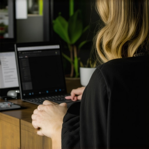 Business owner fixing GMB listing details on computer.