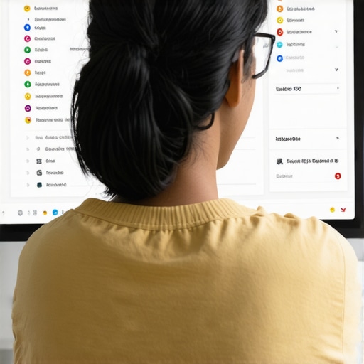 Digital marketing professional reviewing GMB profile elements on a laptop