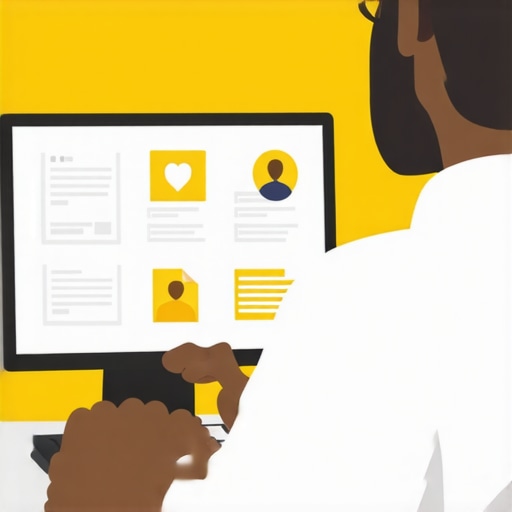 A person reviewing data charts and profiles on a computer screen, representing local SEO audit.