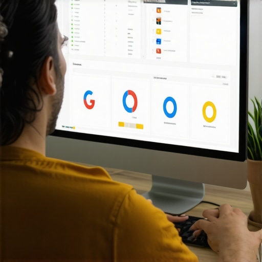 Person analyzing GMB data for profile cleanup