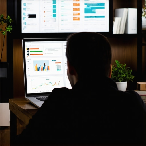 SEO Monitoring and Signal Maintenance Person analyzing local SEO data on a computer with charts and tools