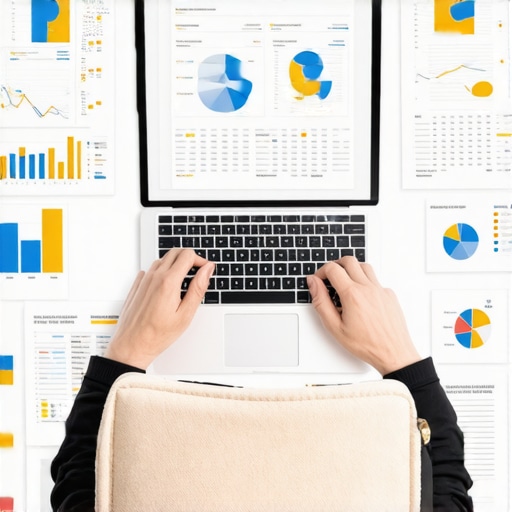 SEO tools for GMB signal management Person analyzing local SEO signals on their computer with specialized tools.