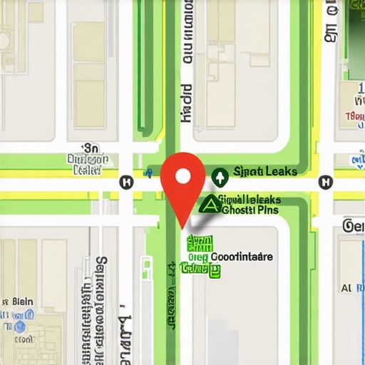 Illustration of digital map with signals, pins, and error markers being cleaned up.