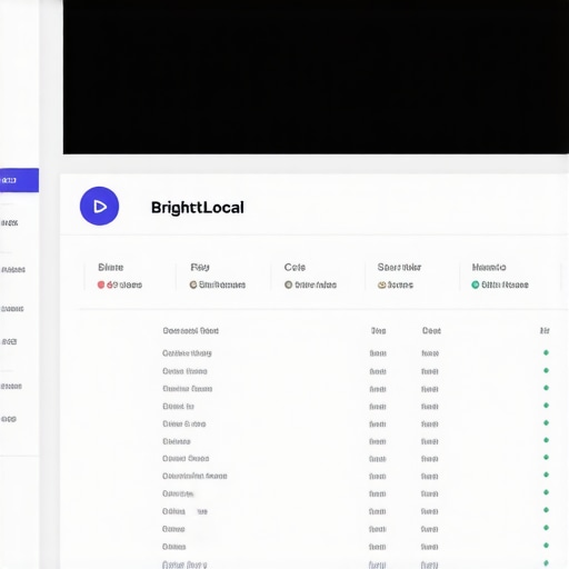 Screenshots showing local SEO monitoring dashboards from BrightLocal and Whitespark