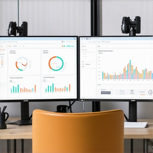 A desk with two screens illustrating GMB signal analysis and cleanup processes.